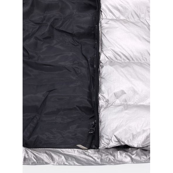 Pánská prošívaná vesta černo-stříbrná