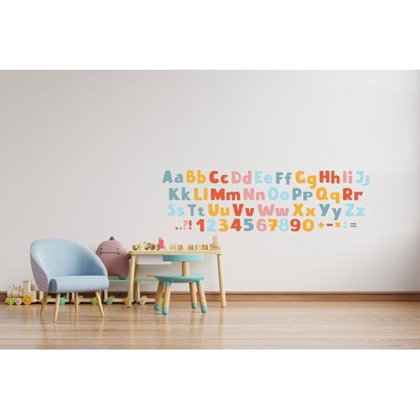 Barevná abeceda s čísly