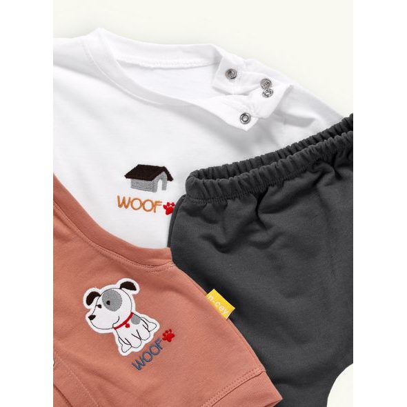 Kojenecká tepláková souprava PSÍK světle hnědá