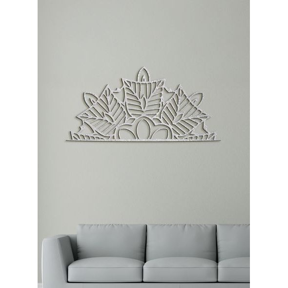 Dřevěná mandala půlkruh Ozdoba