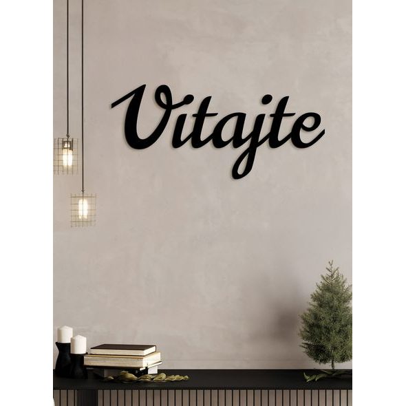 Drevený nápis "Vitajte"