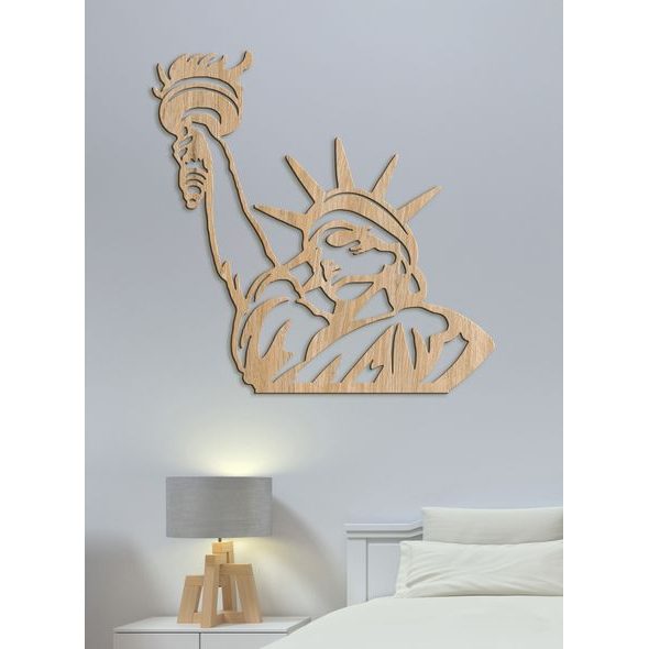 Dřevěná nástěnná malba Socha Svobody