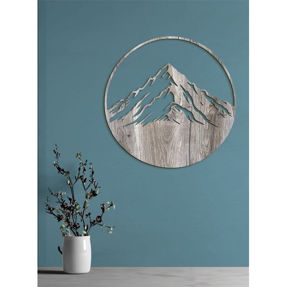 Dřevěný obraz Horská majestátnost
