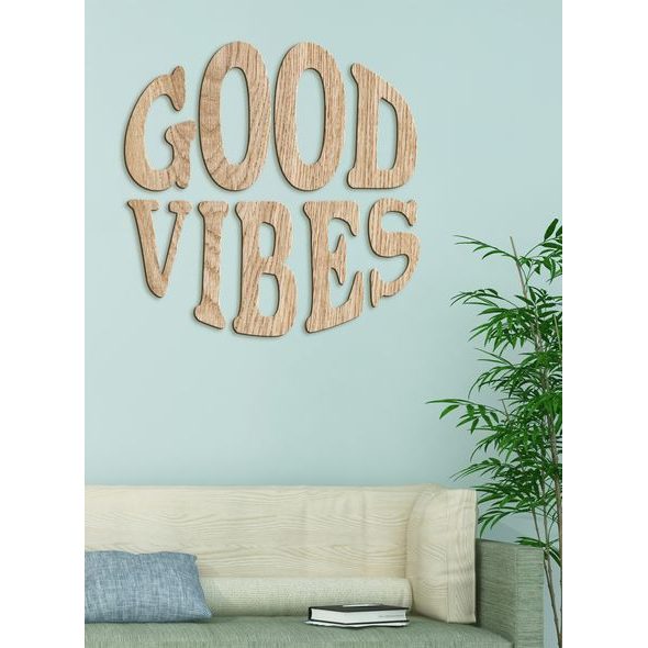 Drevený nápis "GOOD VIBES"