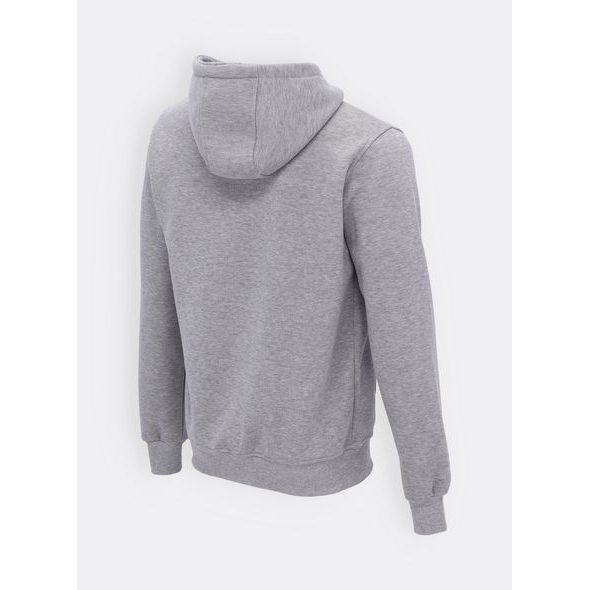 Pánská mikina s kapucí bez potisku šedá