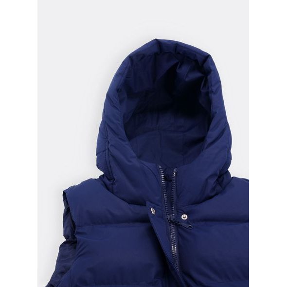 Dámska vesta s kapucňou tmavomodrá