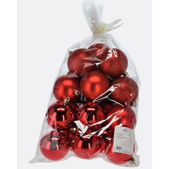 ČERVENÉ VIANOČNÉ GULE VO VRECÚŠKU