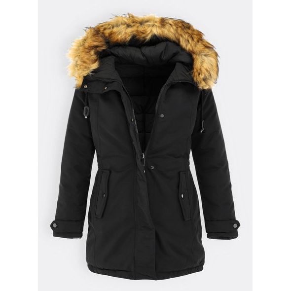 Dámská oboustranná zimní bunda černo-černá