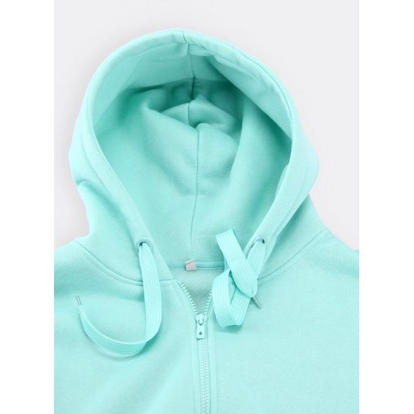 Pánská mikina s kapucí bez potisku mentolová