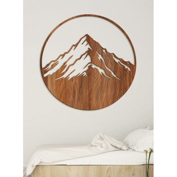 Dřevěný obraz Horská majestátnost