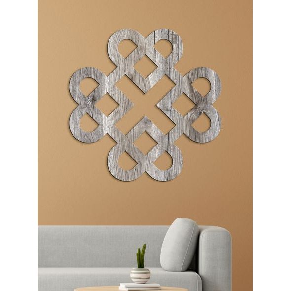 Drevená dekorácia Srdcia z keltského uzla