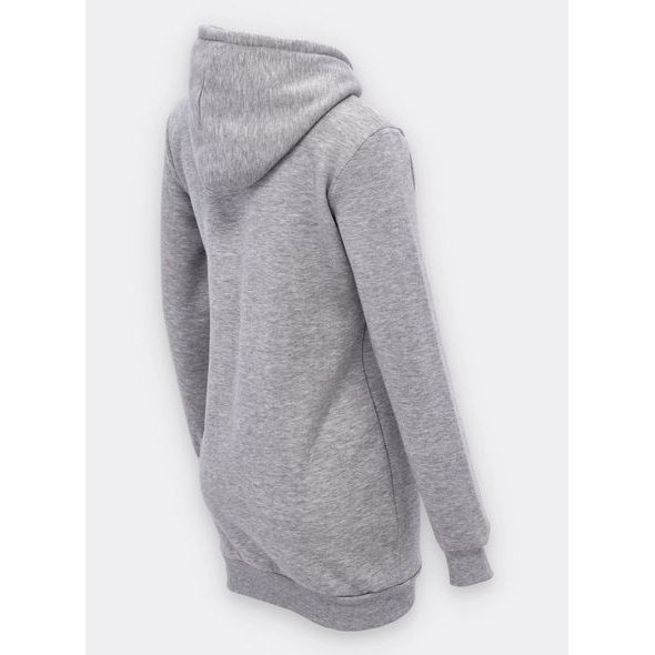 Dámská prodloužená mikina s kapucí šedá
