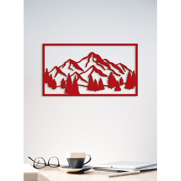 Dřevěný obraz Horská krajina