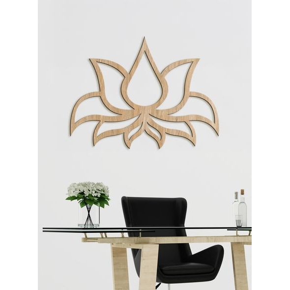 Dřevěný obraz Lotosový květ