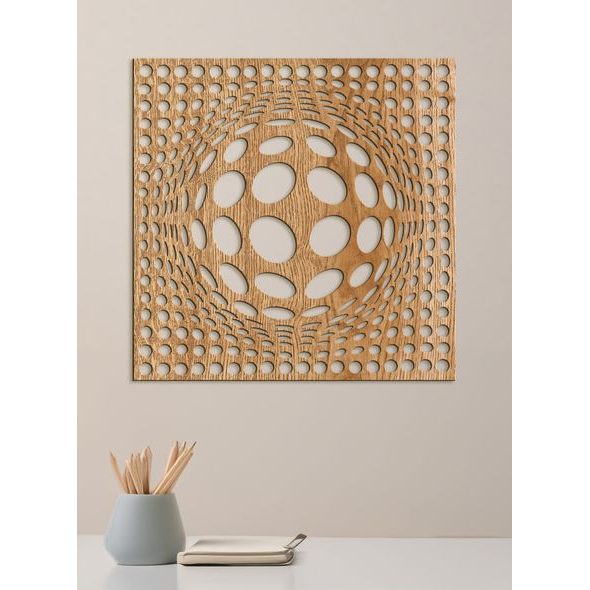 Dřevěný obraz 3D iluze