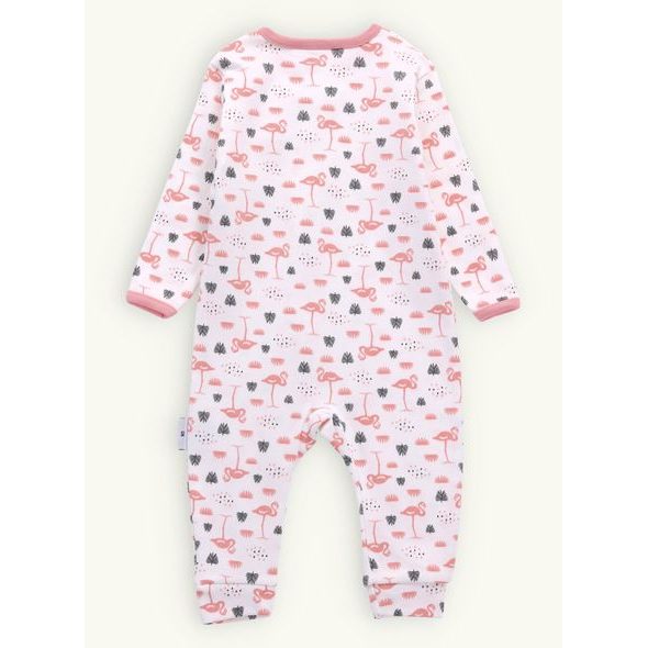 Dojčenské body PELIKÁNY bielo-ružovo-sivé