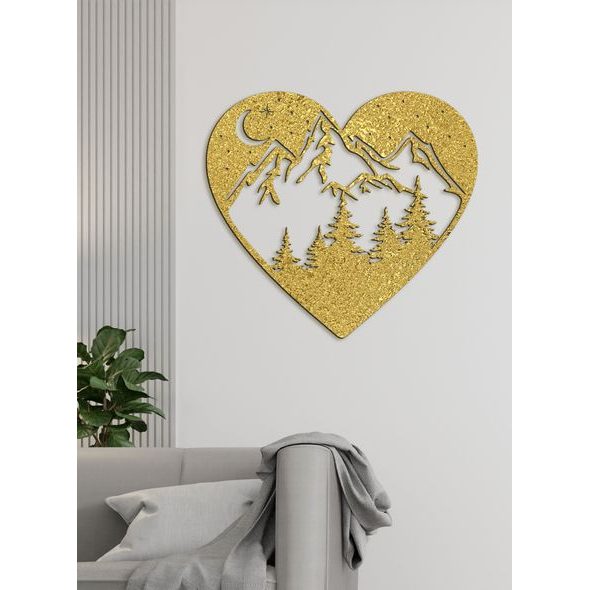 Dřevěný nástěnný obraz Láska k horám