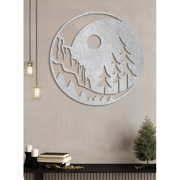 Dřevěná malba noční krajina