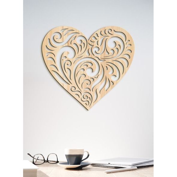 Dřevěný nástěnný obraz Srdce SPIRIT