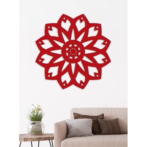 Moderní dřevěná mandala Kouzlo květiny