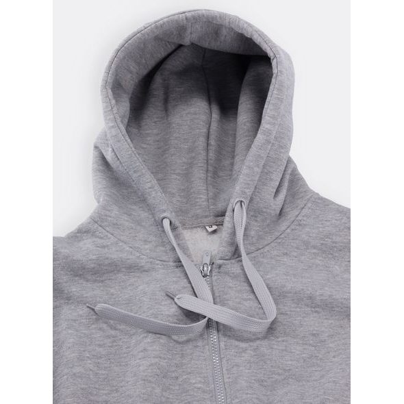 Pánská mikina s kapucí bez potisku šedá