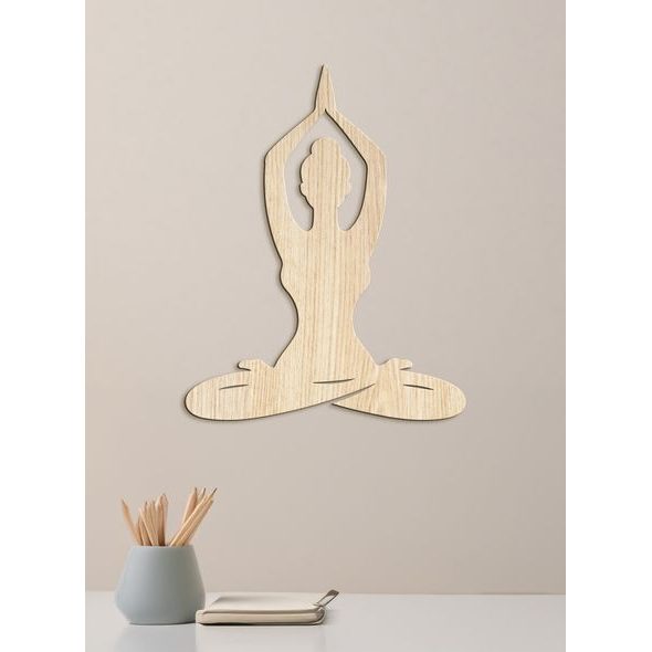 Dřevěný obraz Harmonie jógy