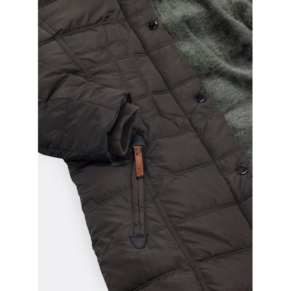 Dámská zimní prošívaná bunda tmavě zelená