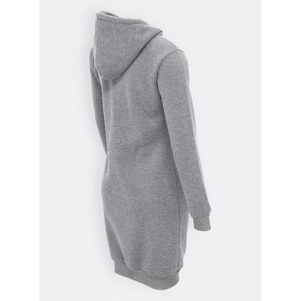 Dámská dlouhá mikina s kapucí šedá