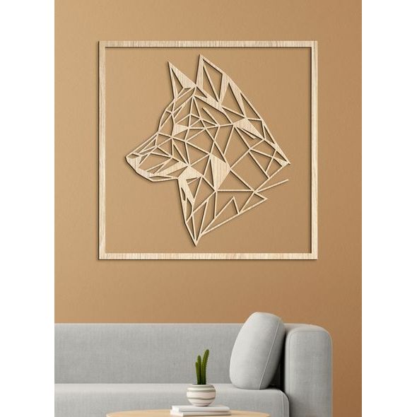 Dřevěný obraz Silueta vlka