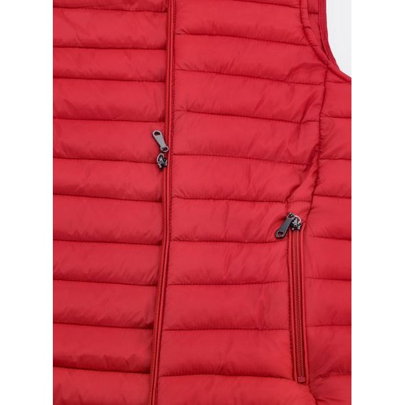 Dámska krátka prešívaná vesta červená