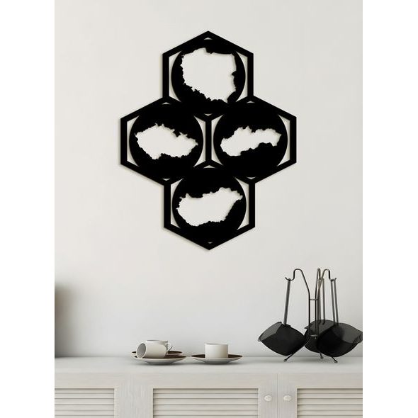 Dřevěný nástěnný obraz Mapy