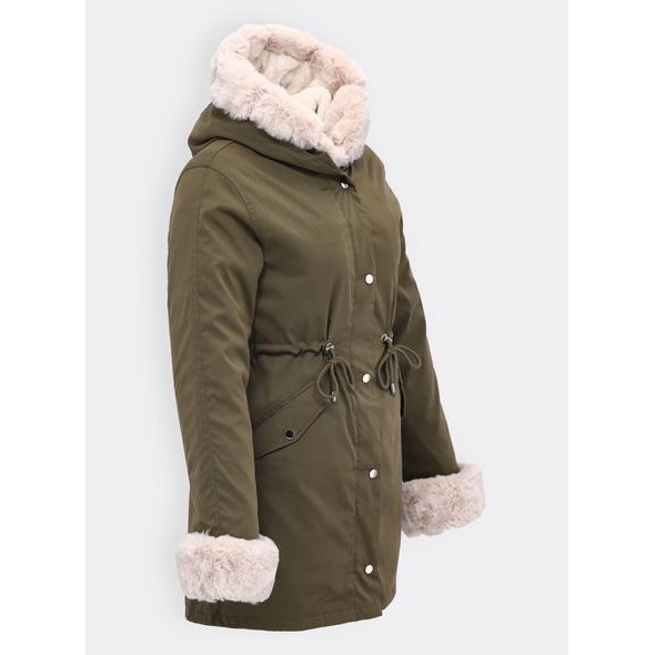 Dámska prechodno-zimná bunda olivová