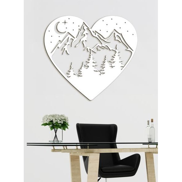 Dřevěný nástěnný obraz Láska k horám