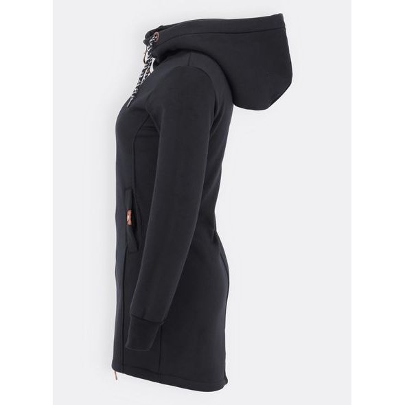 Dlouhá dámská černá mikina