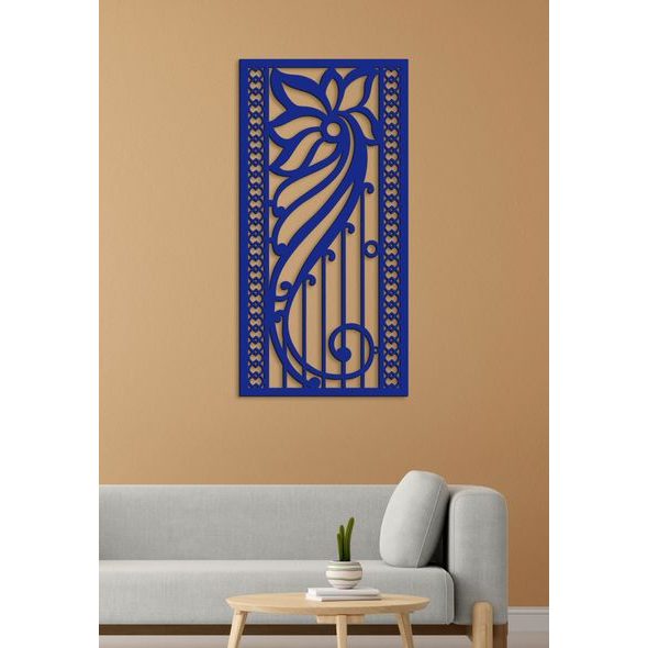 Dřevěná květinová mandala na zeď