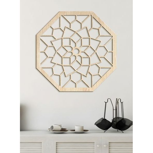 Dřevěná mandala na zeď LAURA