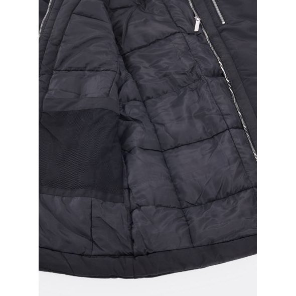 Pánská prodloužená zimní bunda černá