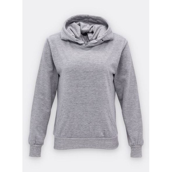 Dámska mikina s kapucňou sivá