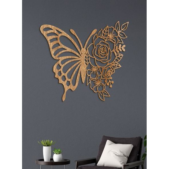 Dřevěný obraz na zeď Motýl