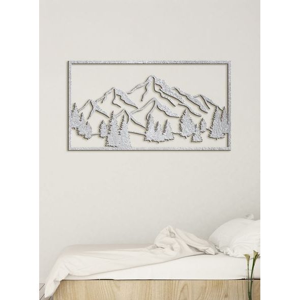 Dřevěný obraz Horská krajina