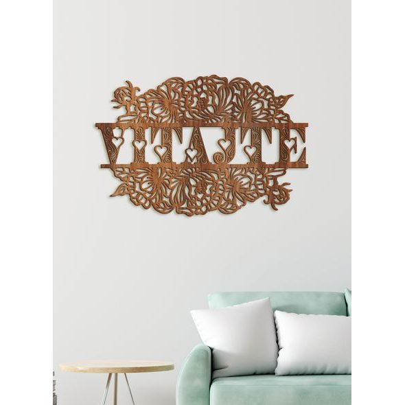 Drevený nápis "VITAJTE"