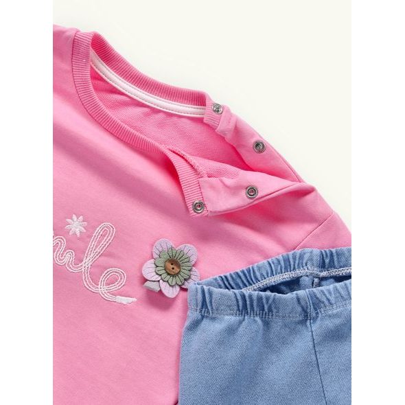 Dětská tepláková souprava ÚSMĚV růžová