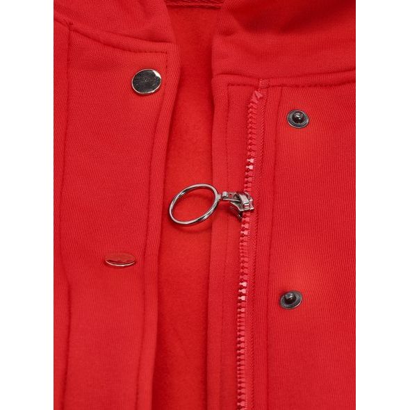 Červená dlhá dámska mikina