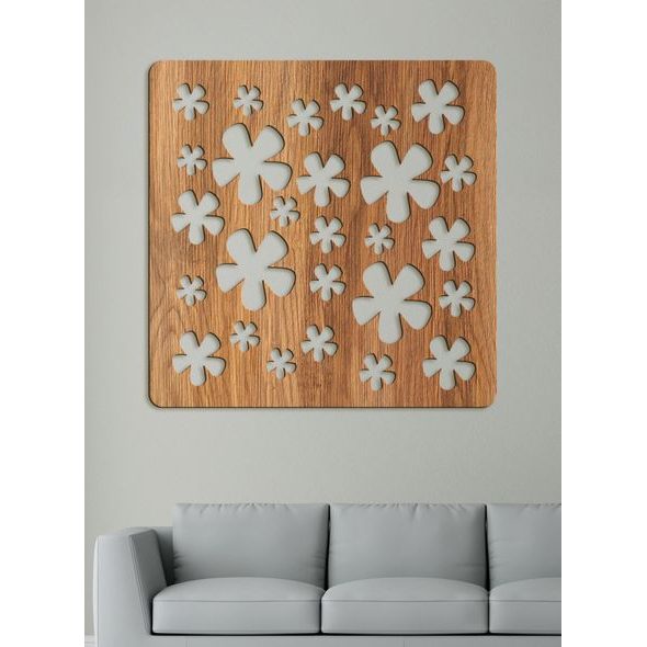 Dřevěná dekorace Květiny