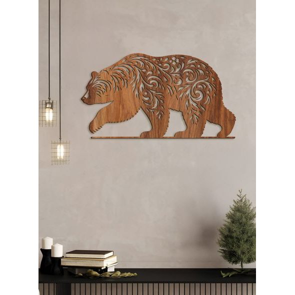 Drevený obraz Medveď