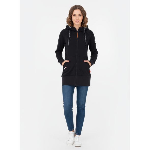 PRODLOUŽENÁ MIKINA ČERNÁ