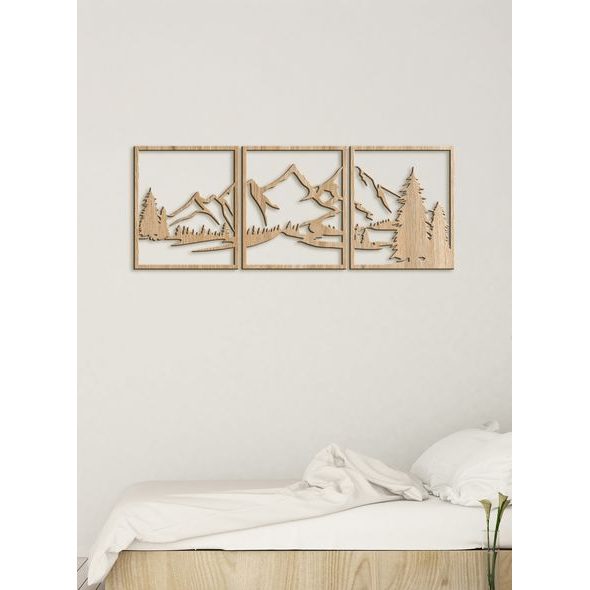 Trojdielny obraz na stenu Hory