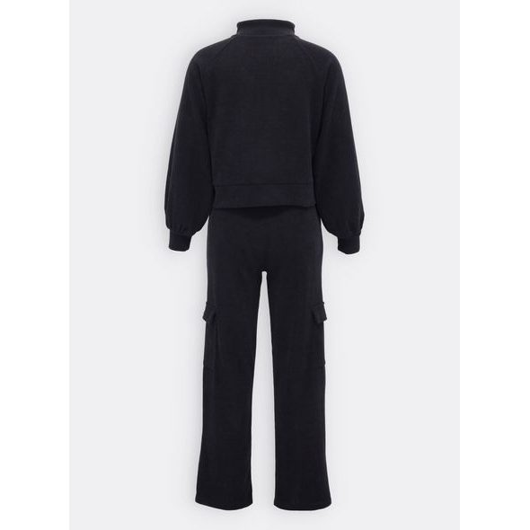 Dámská tepláková souprava crop top černá