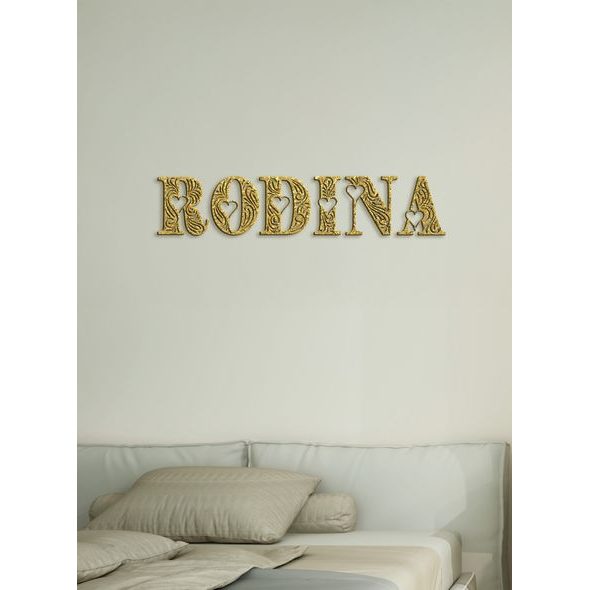 Drevený nápis RODINA