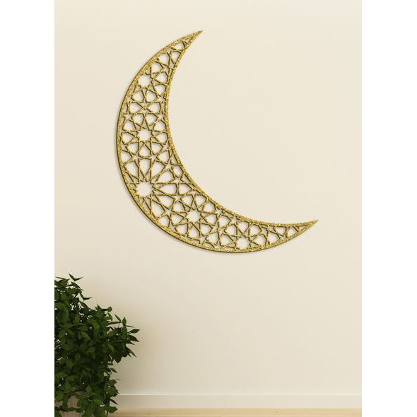 Dřevěný obraz na zeď Půlměsíc